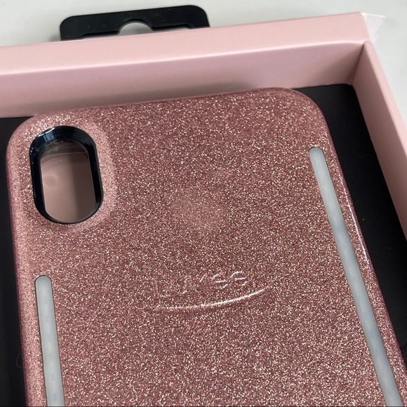✨ LUMEE Duo Rose Gold Glitter iPhone XS Max - Picture 10 of 12